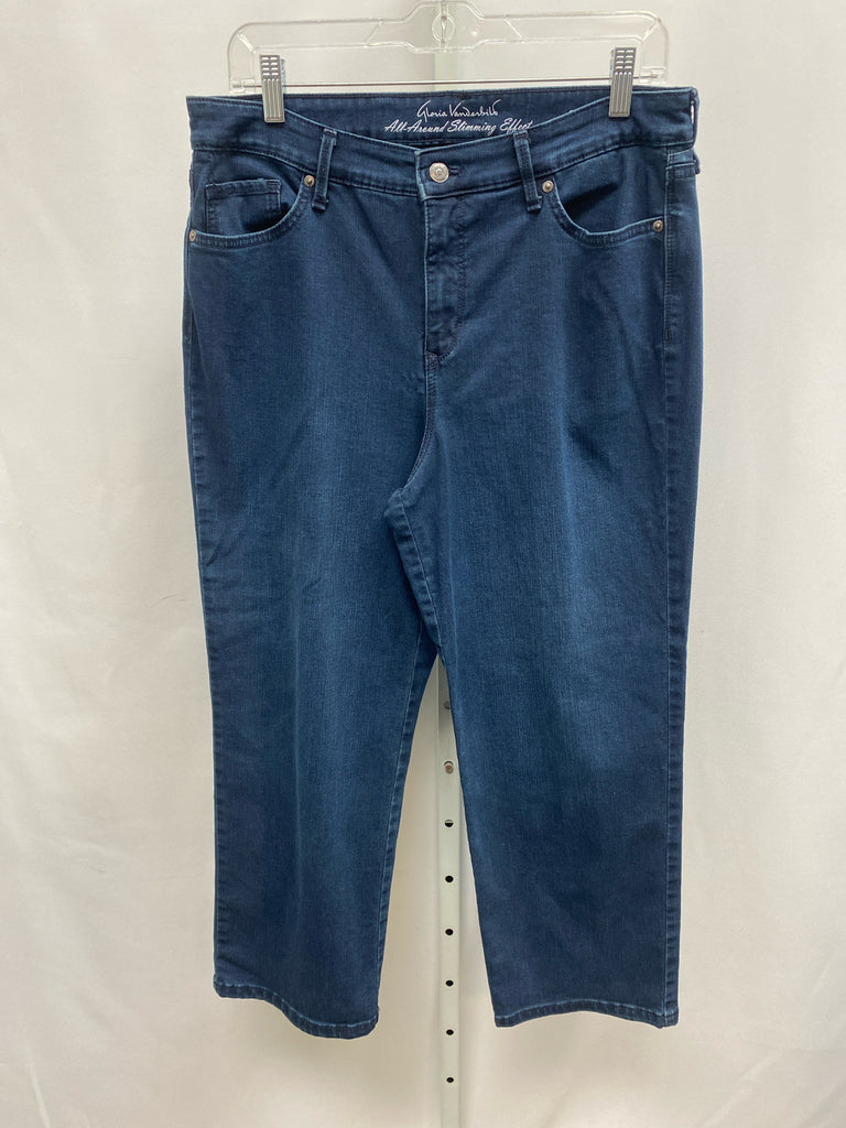 Gloria Vanderbilt Size 12 Dark Denim Crop/Capri