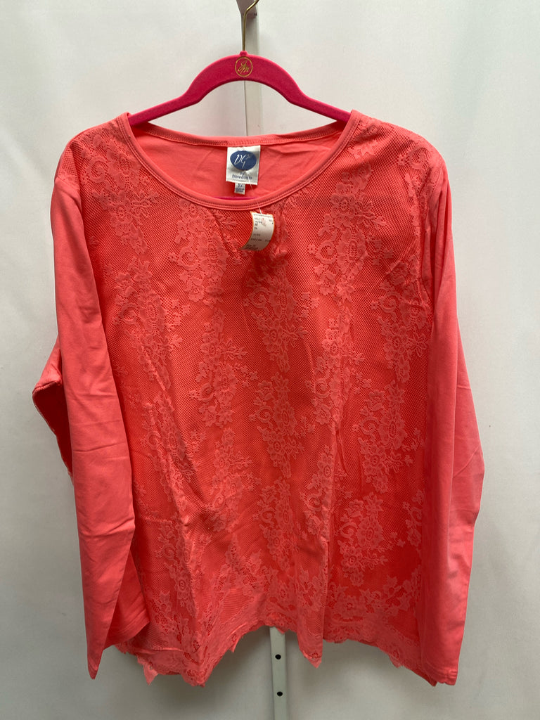 DG2 Size 3X Pink Long Sleeve Top