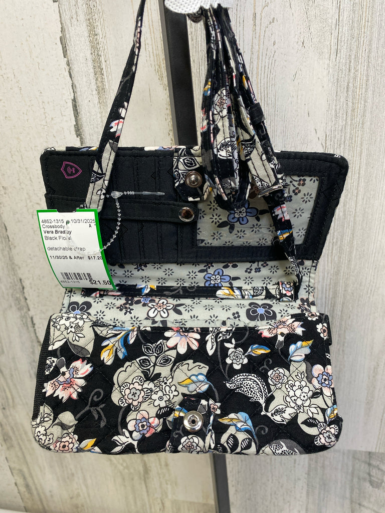 Vera Bradley Black Floral Crossbody