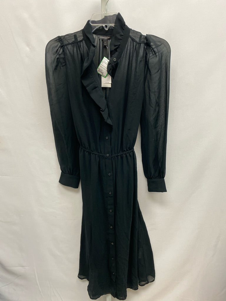 Banana Republic Size XS Black Long Sleeve Dress