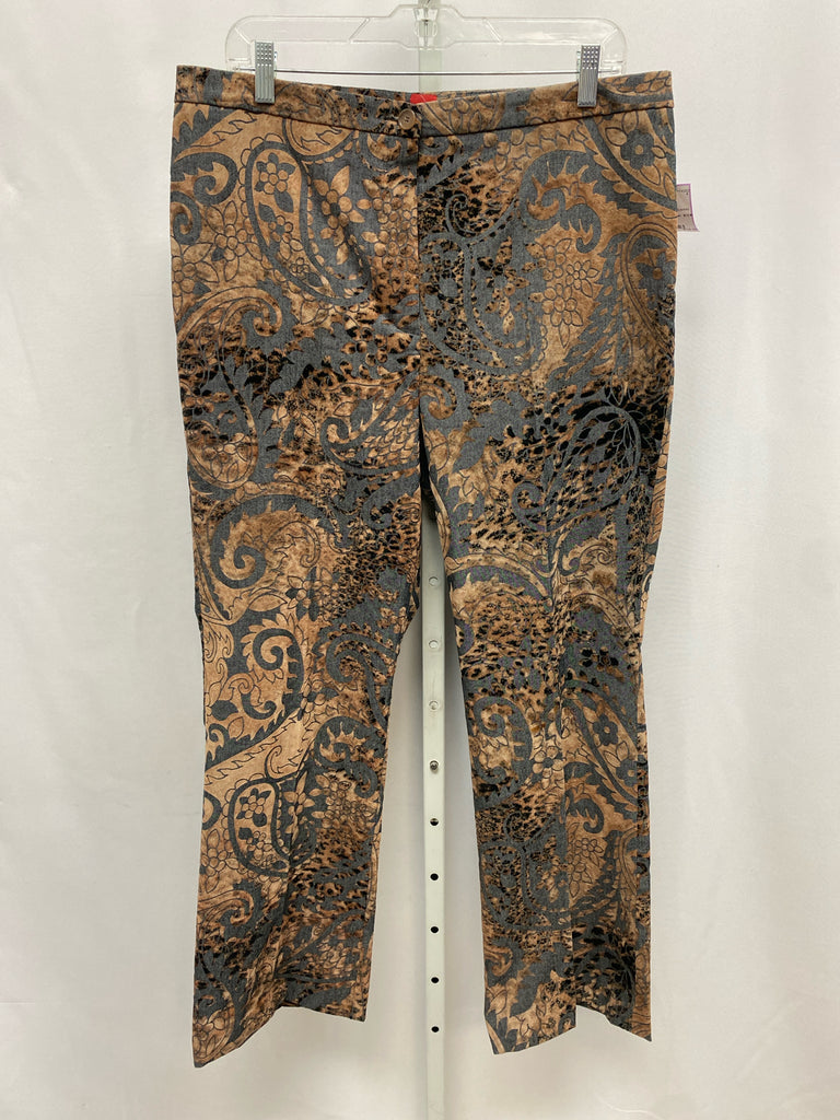 Olsen Size 14 Blue/Brown Pants