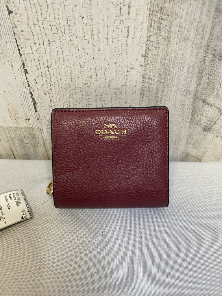 Coach Purple Designer Wallet
