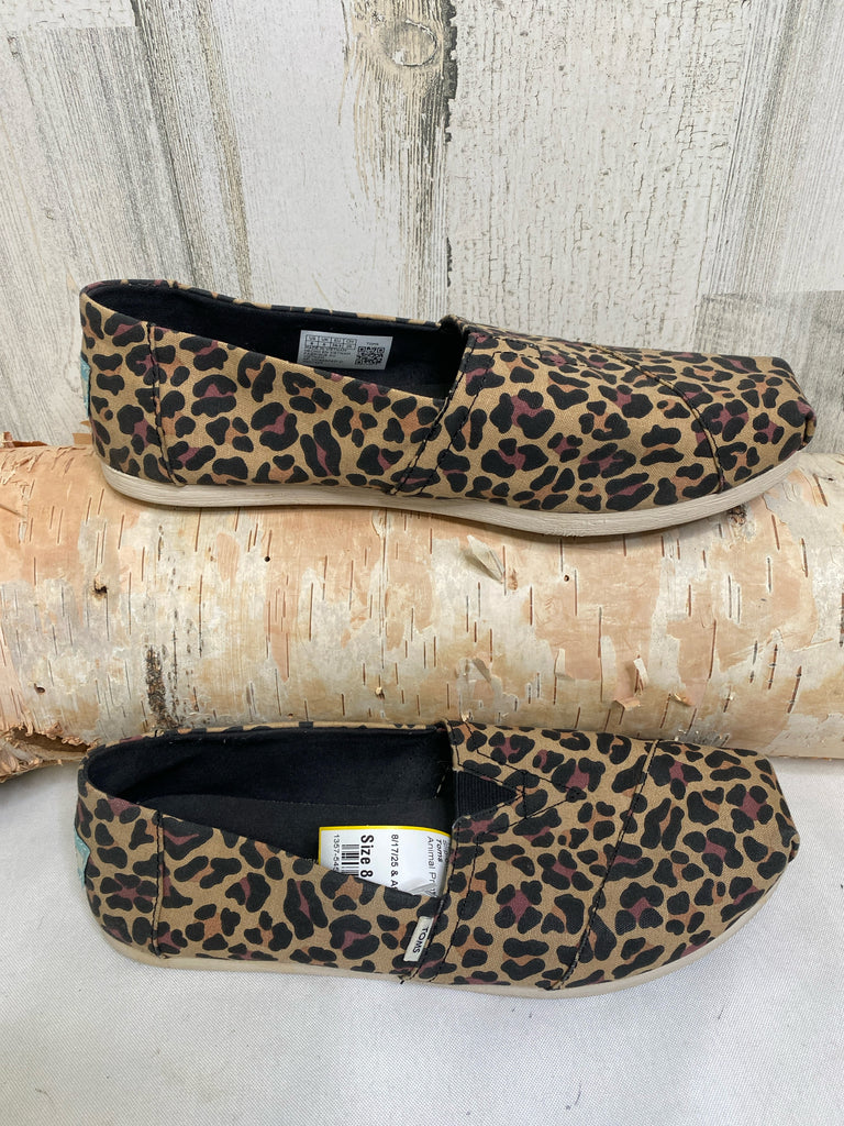 Toms Size 8 Animal Print Slip-ons