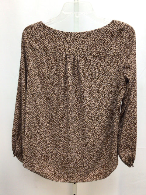 Amazon Essentials Size Small Tan/Brown Long Sleeve Top