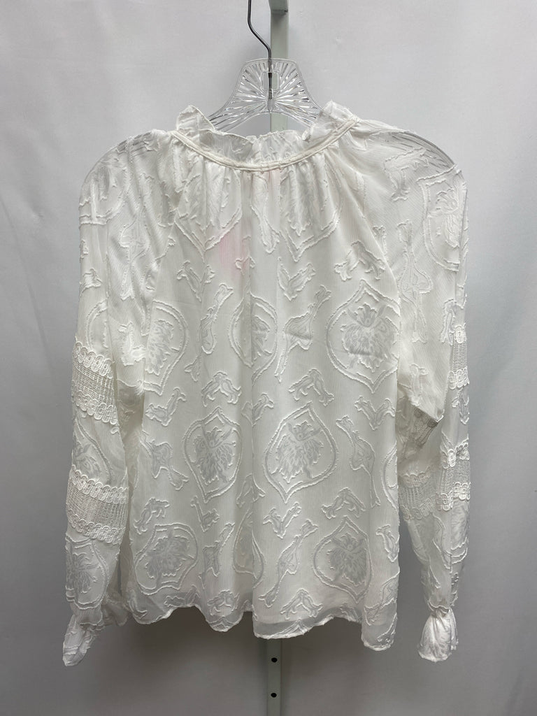 belle Size Small White Long Sleeve Top