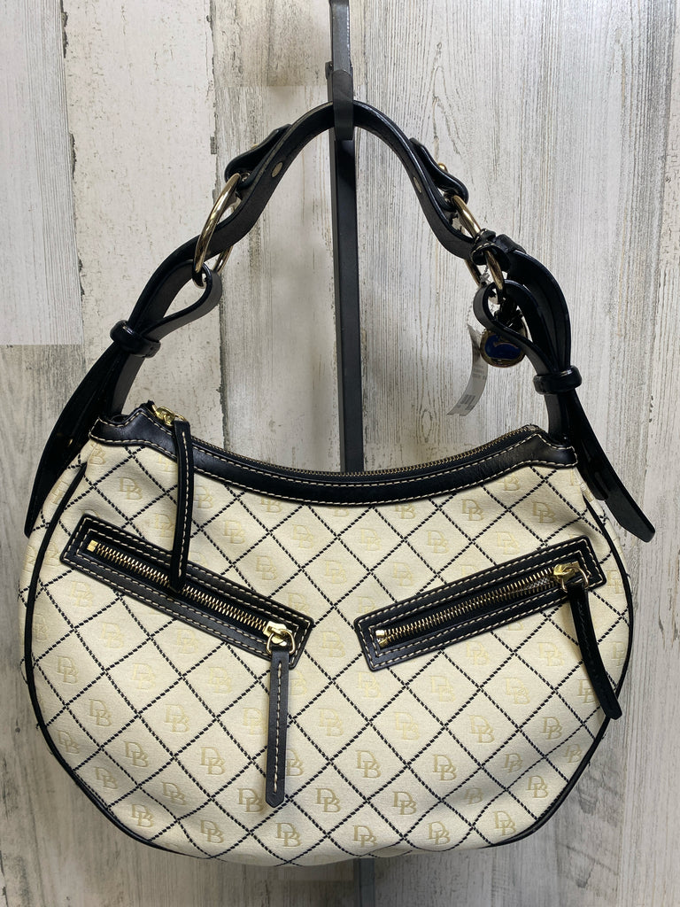 Dooney & Bourke Cream/Black Designer Handbag