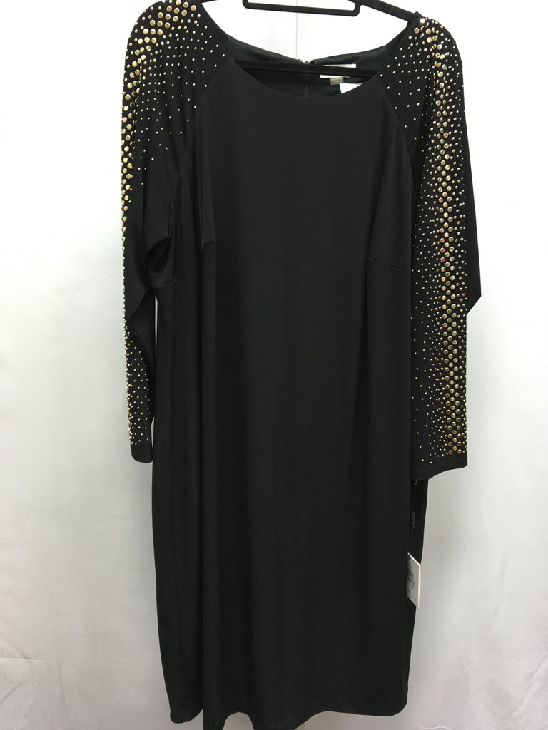 Size 22W Calvin Klein Black Long Sleeve Dress