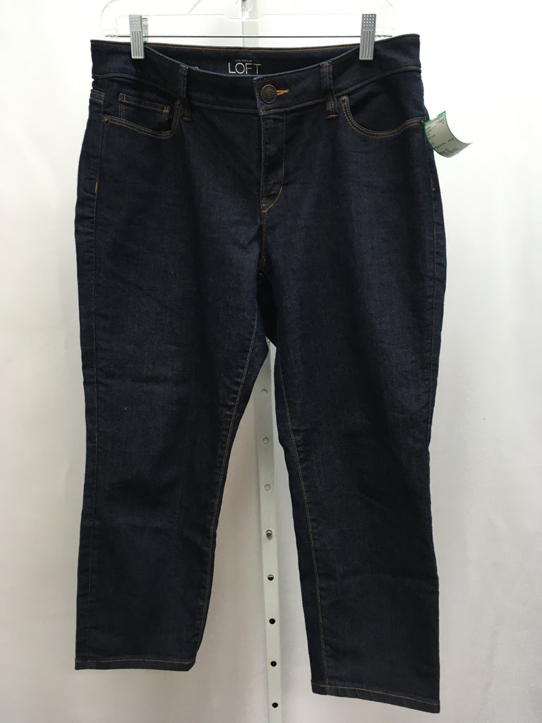 LOFT Size 10 Dark Denim Crop/Capri