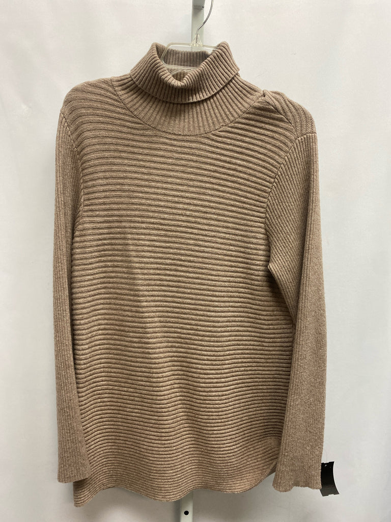 Cyrus Size Large Tan Long Sleeve Sweater