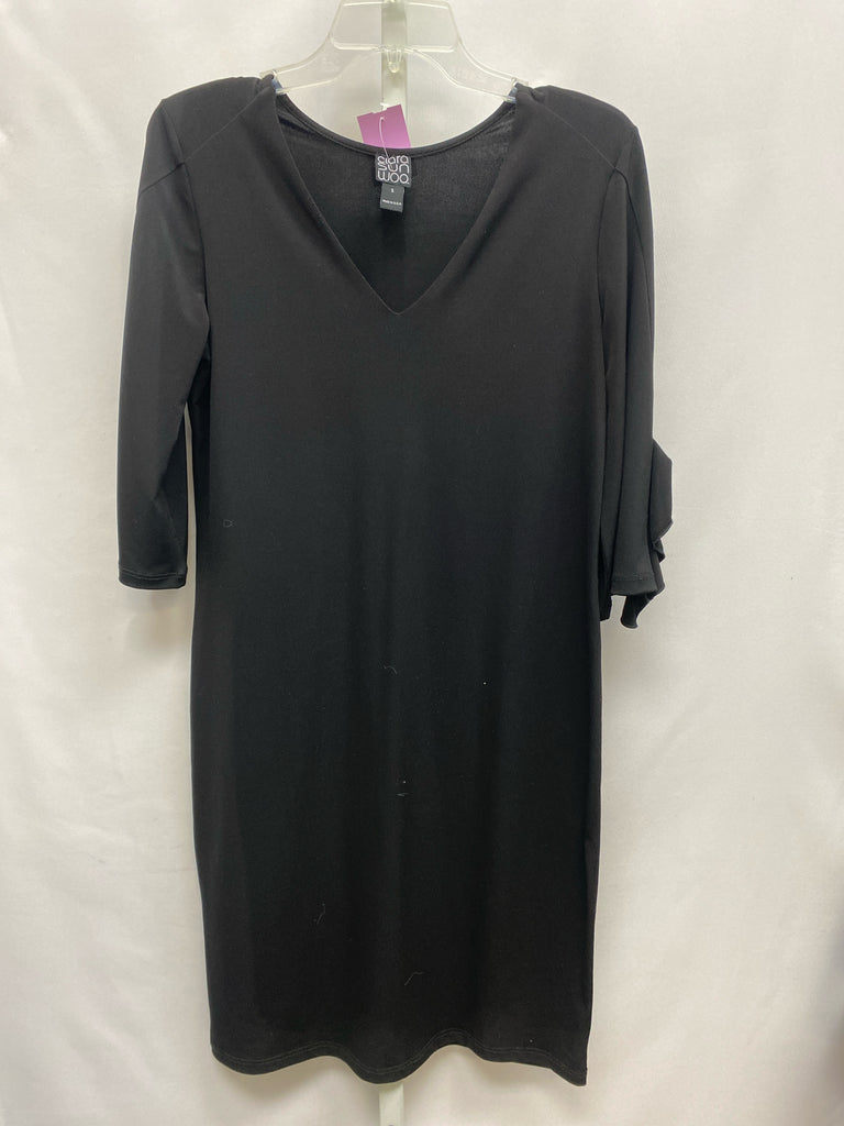 Size Small Clara Sun Woo Black 3/4 Sleeve Dress