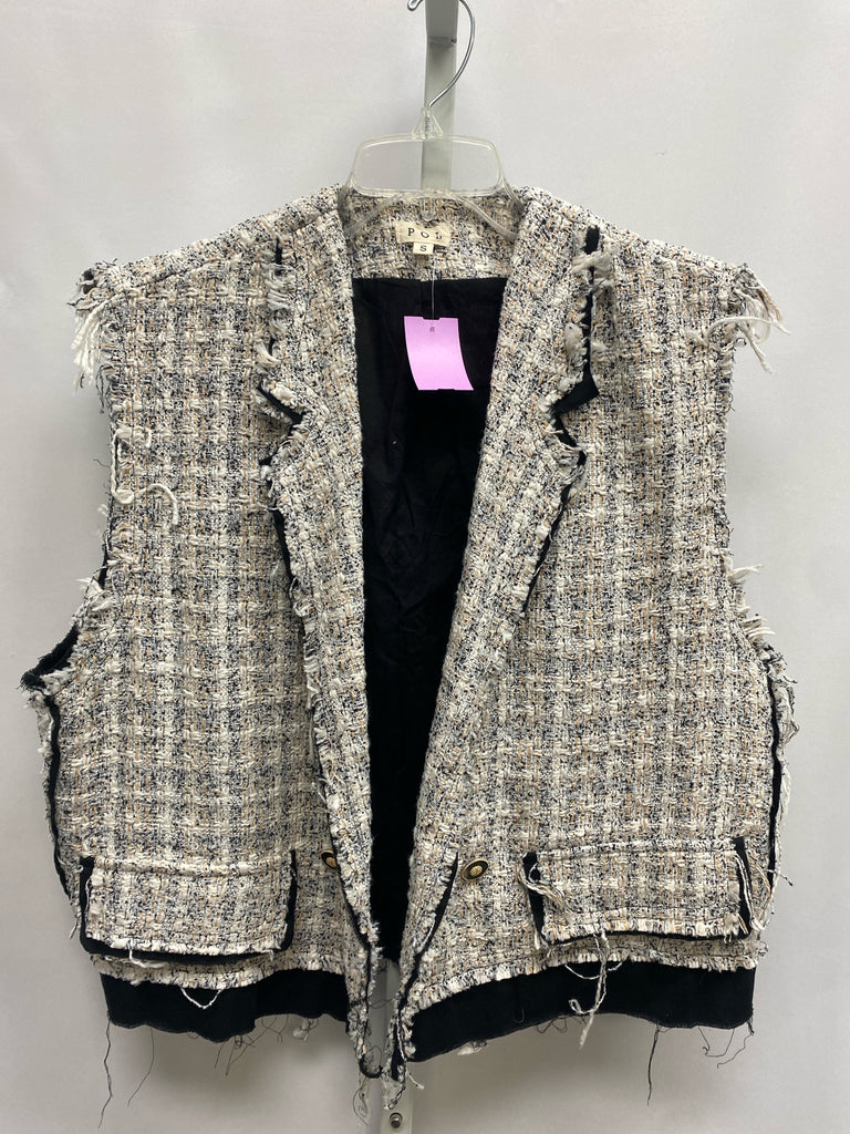 POL Size Small White/Tan Vest/Top