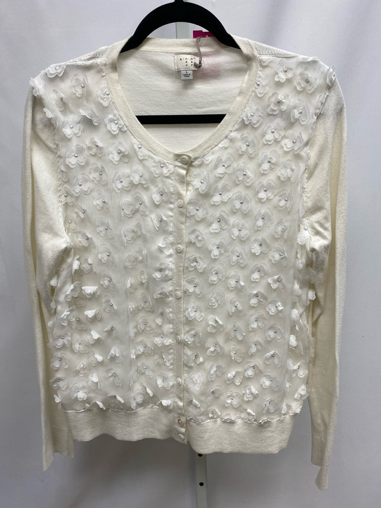 a new day Size Large Cream Cardigan