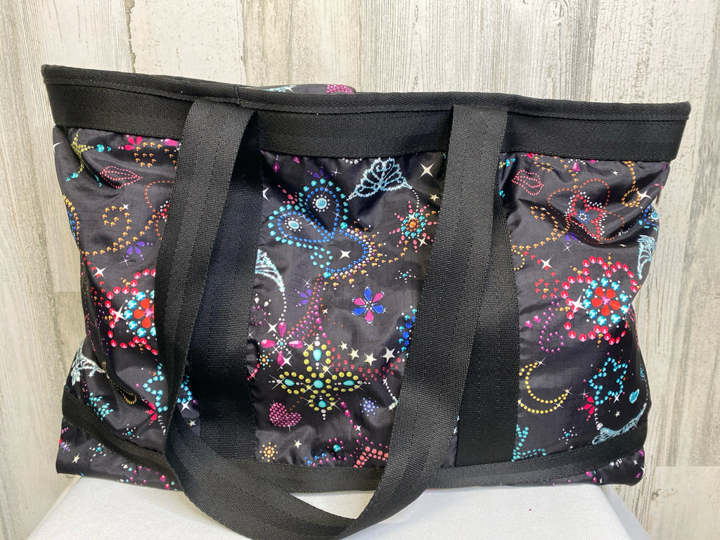 LeSportSac Black Print Tote