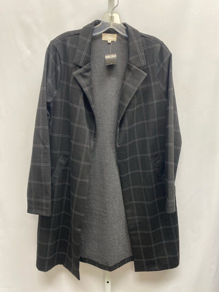 Melloday Size Medium Black Plaid Blazer