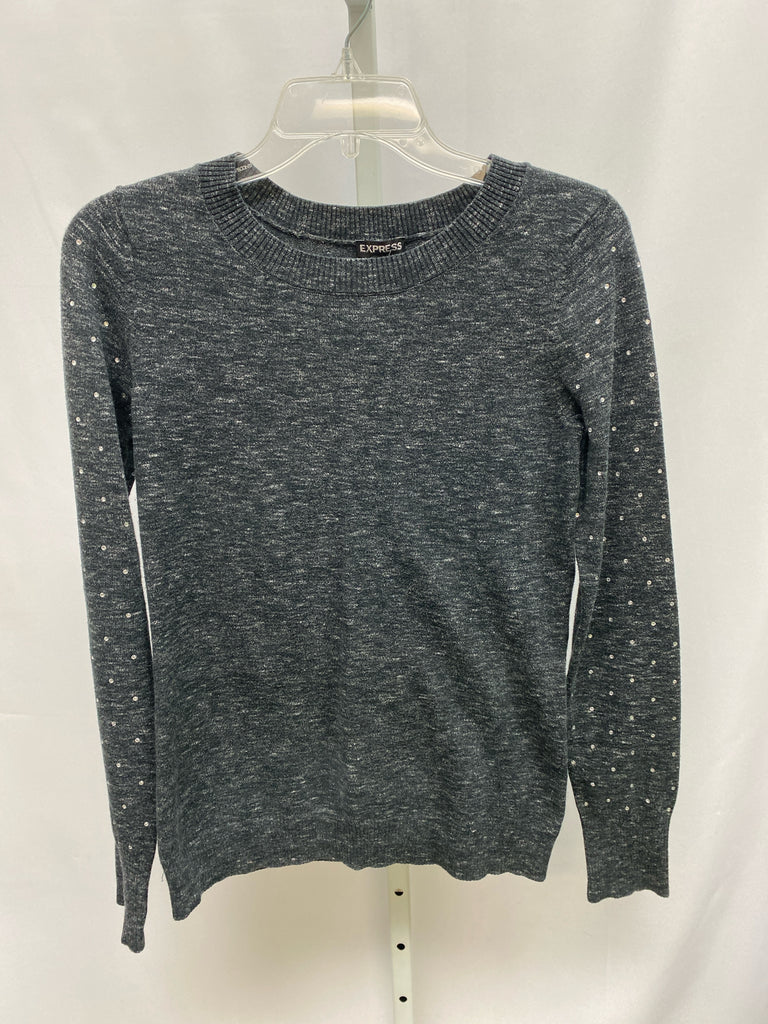 Express Size Small Gray Long Sleeve Sweater