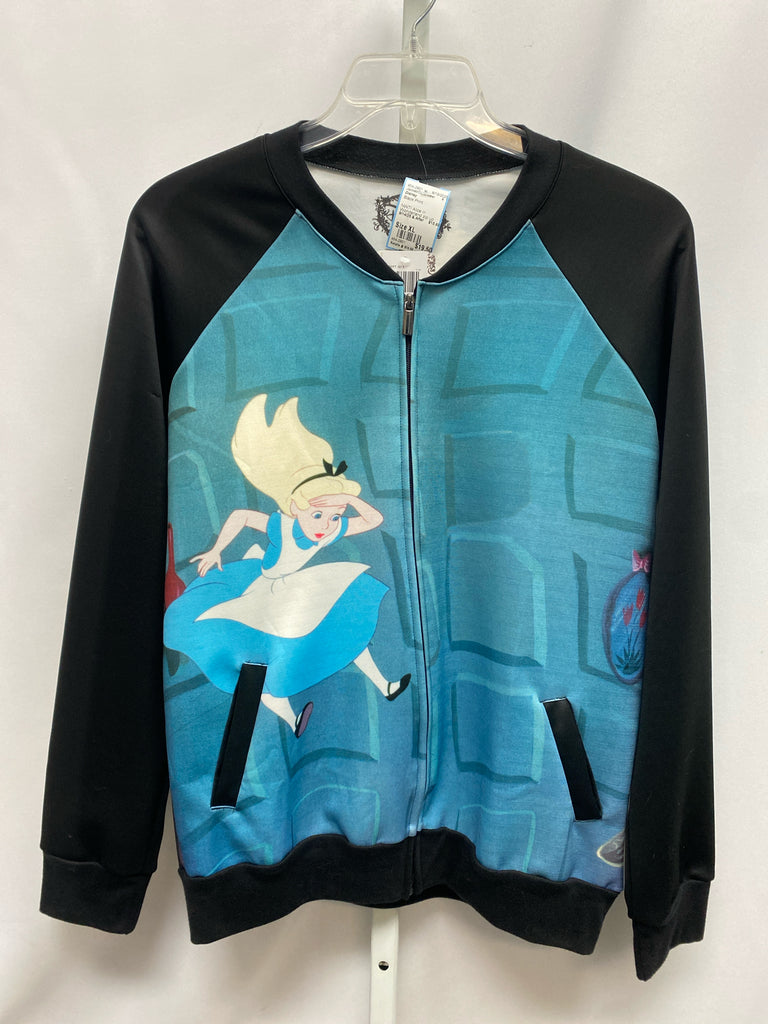 Disney Size XL Black Print Jacket/Outerwear