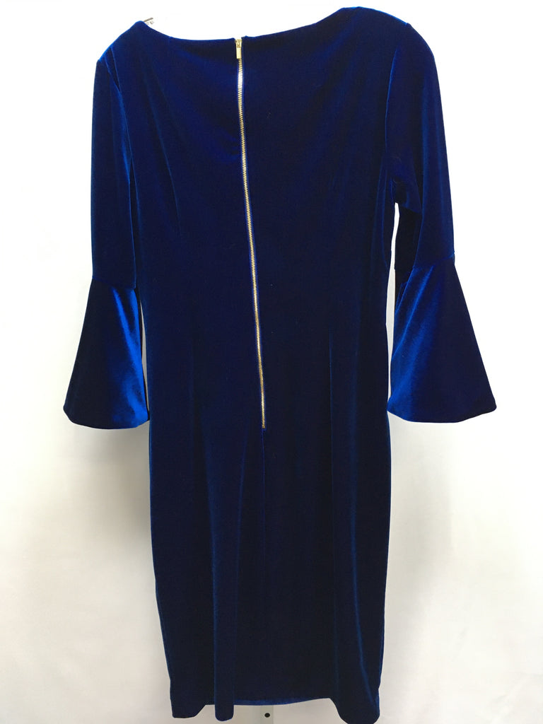 Size 8 Calvin Klein Blue 3/4 Sleeve Dress