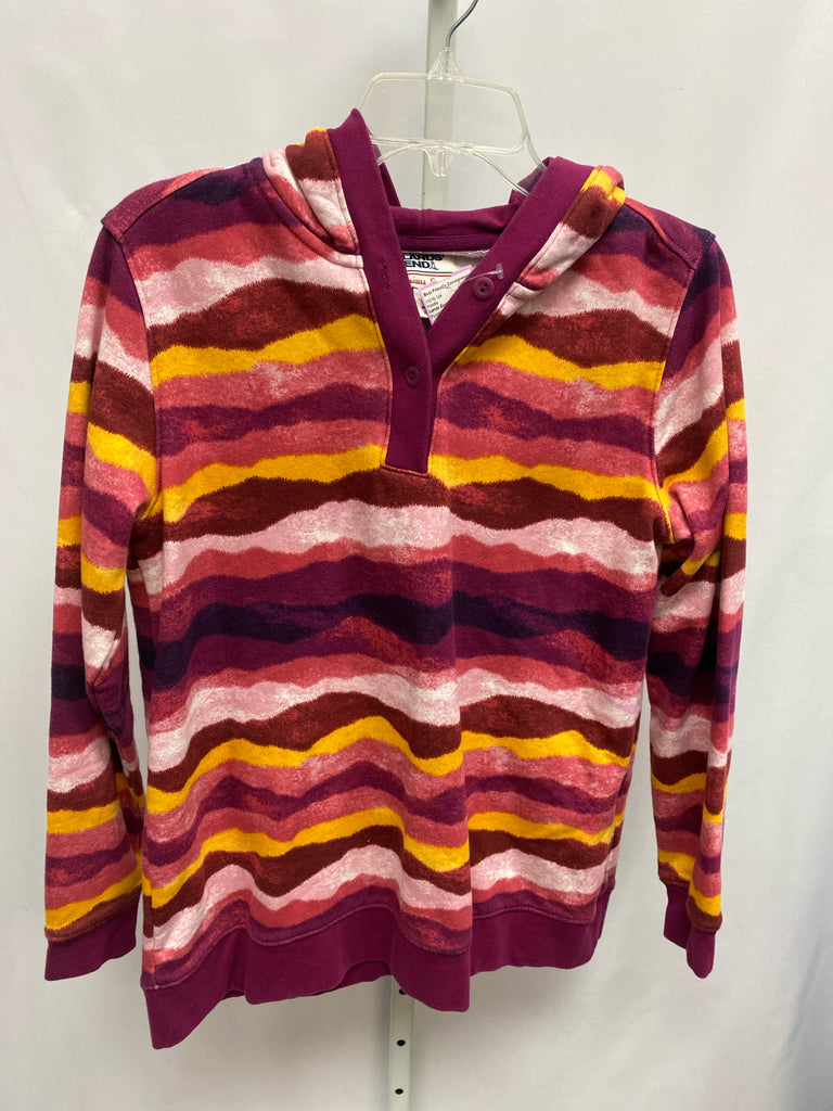 Lands End Size Medium Purple stripe Hoodie