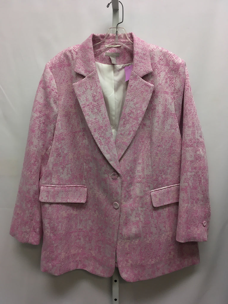 H&M Size XL Pink Print Blazer