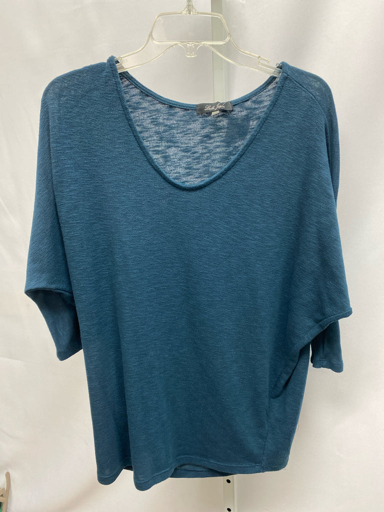 Size Medium Teal 3/4 Sleeve Top