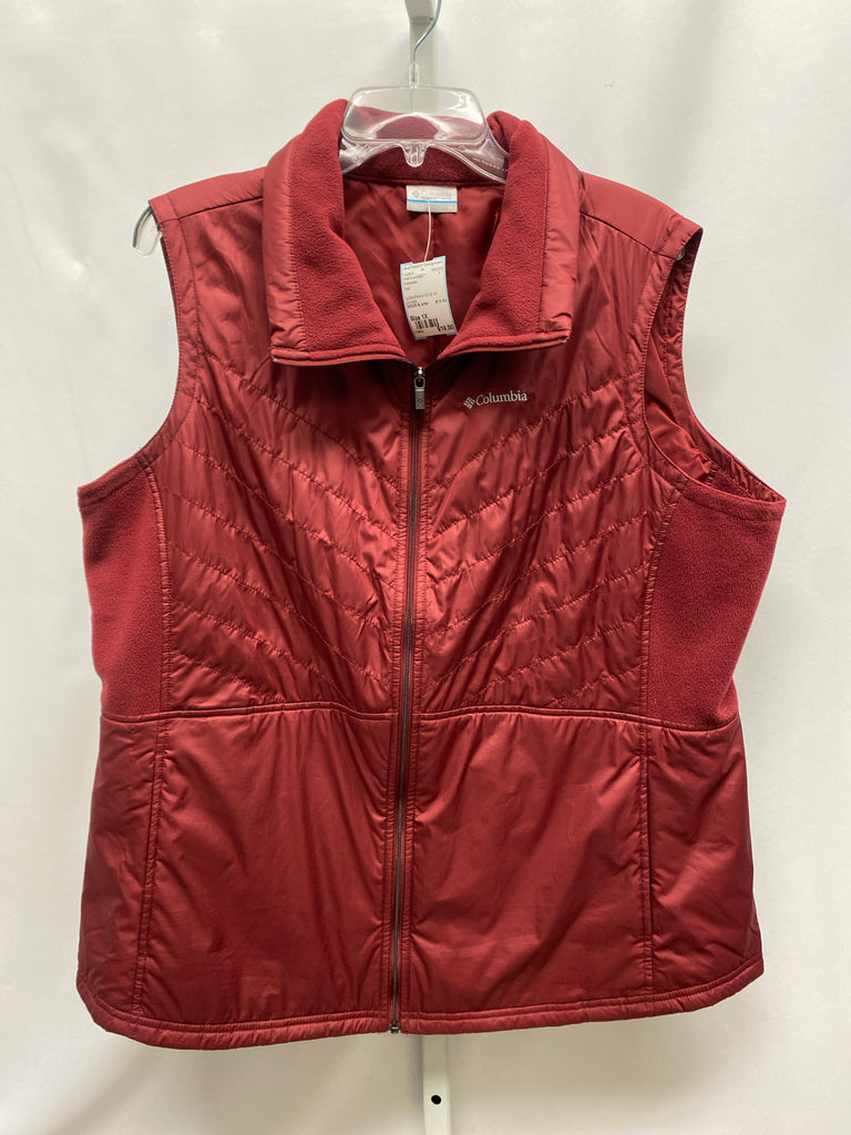 Columbia Size 1X Red Vest/Outerwear