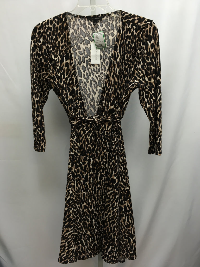 Size Large Banana Republic Brown animal Long Sleeve Dress