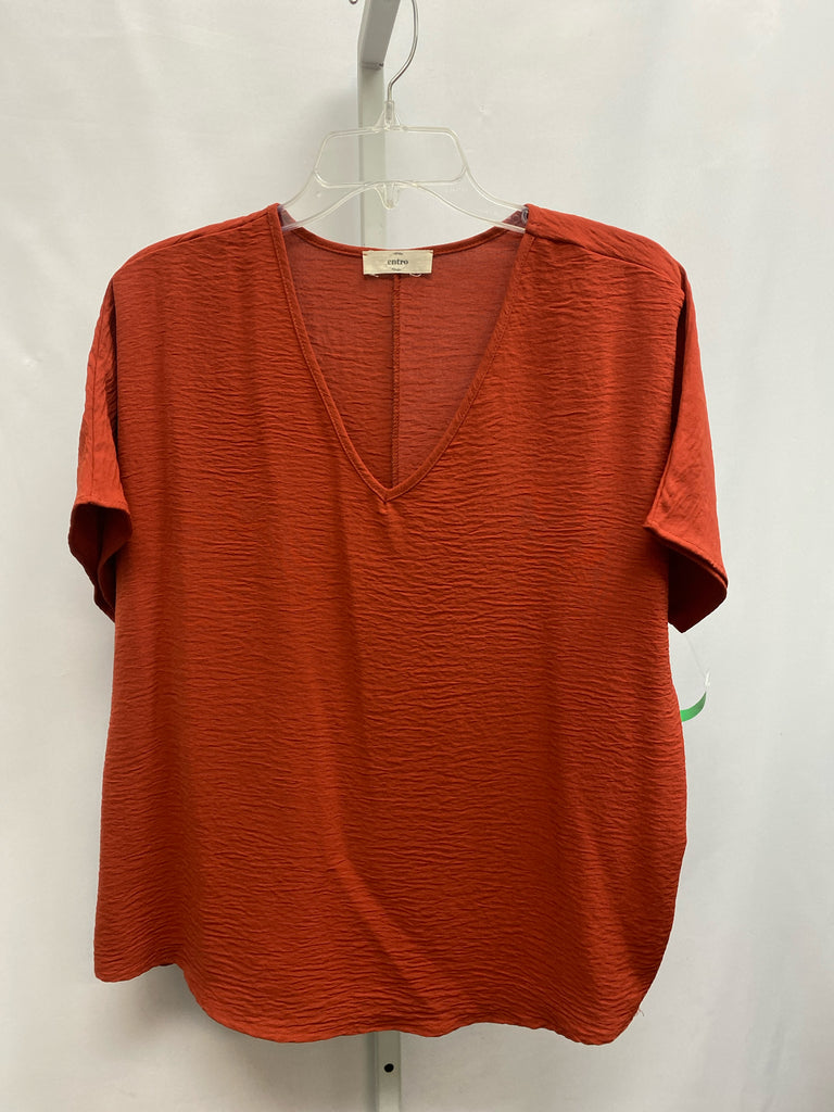 entro Size Medium Rust Short Sleeve Top