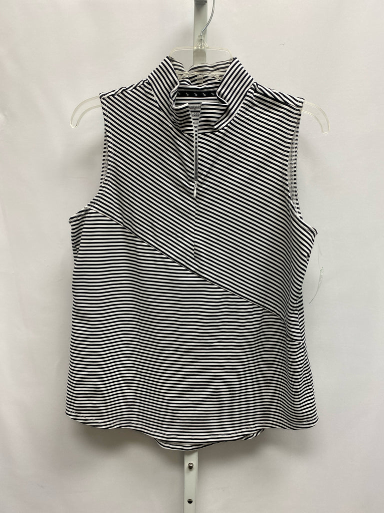 Tommy Bahama Size Medium Black/White Sleeveless Top