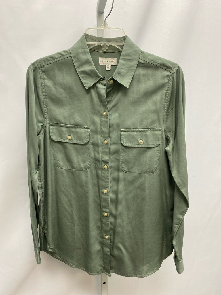 Lucky Brand Size SP Olive Long Sleeve Top