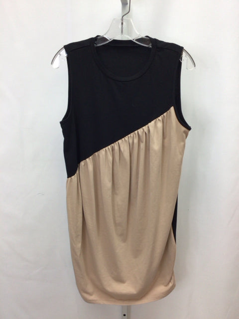 Size Large Shein Black/Tan Sleeveless Dress