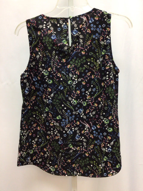 DR2 Size XS Black Floral Sleeveless Top