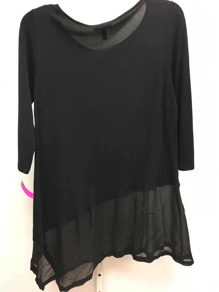 Eileen Fisher Size XS Black 3/4 Sleeve Tunic