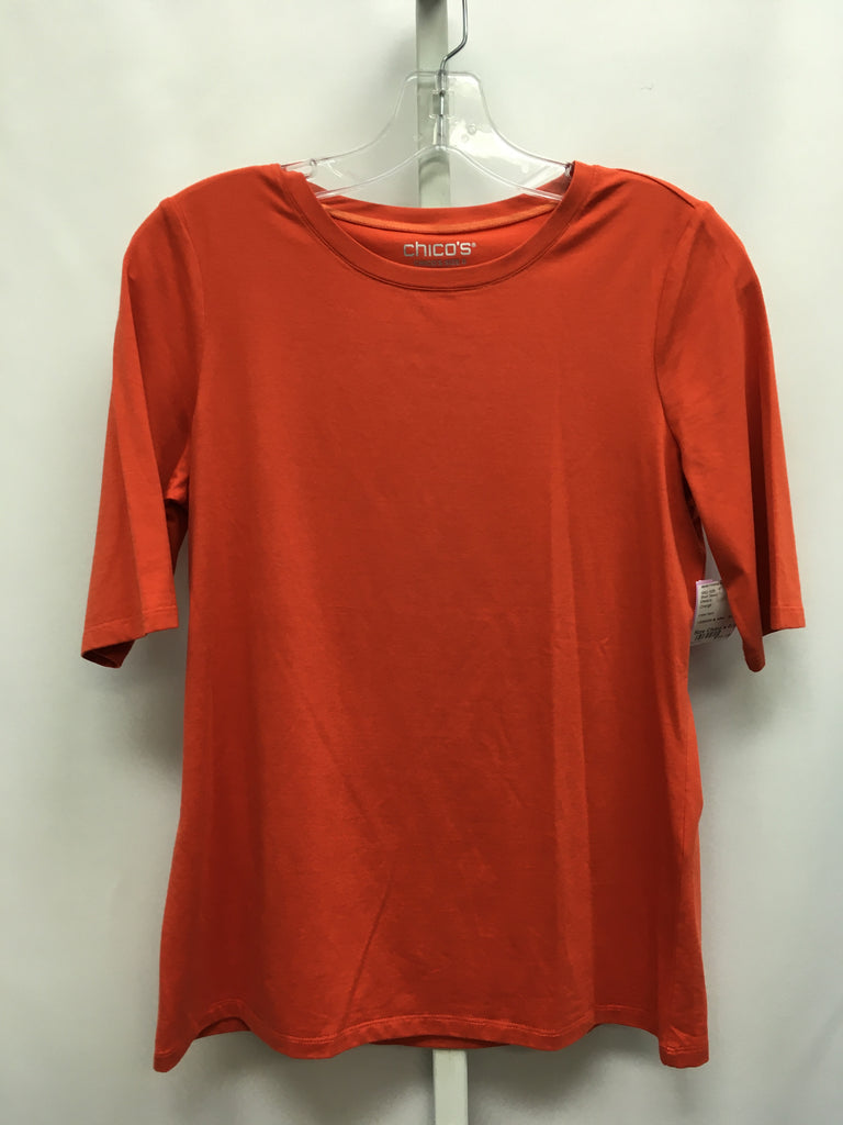 Chico's Size Chico's 0 (S) Orange Short Sleeve Top