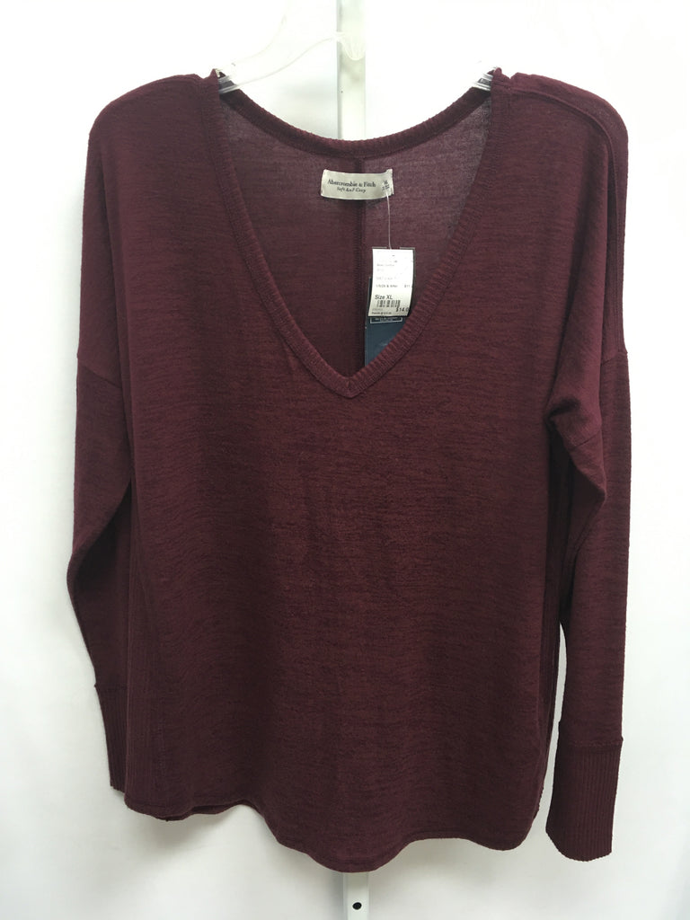 Abercrombie Size XL Wine Long Sleeve Top