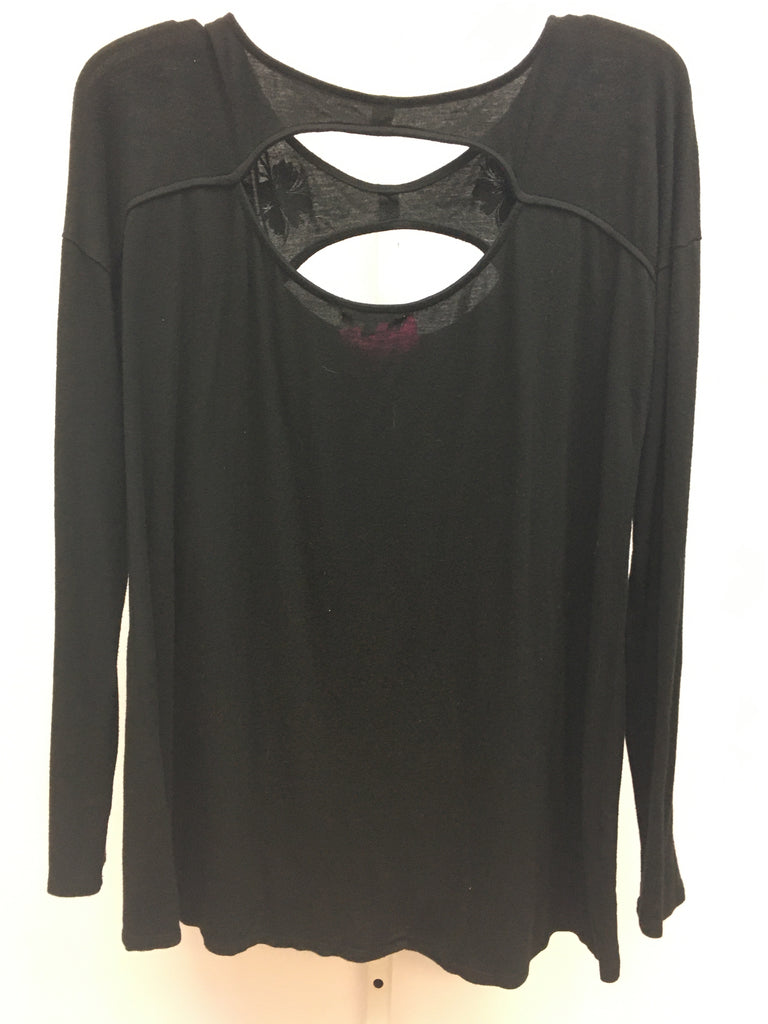 Maurices Size Large Black Long Sleeve Top