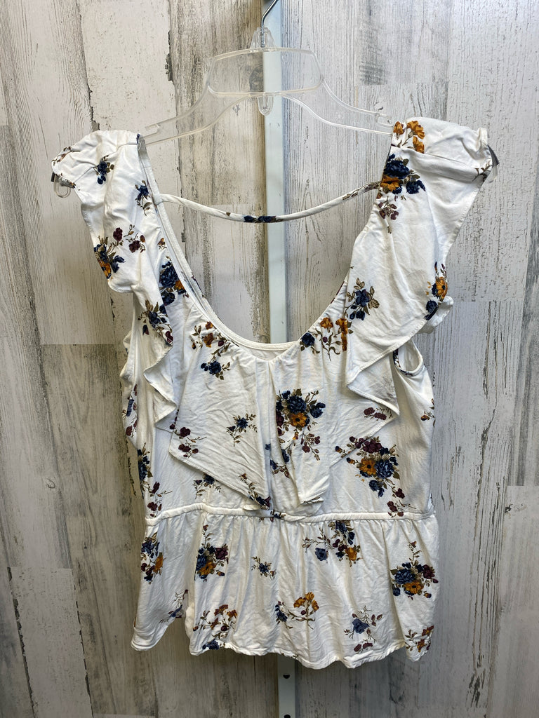 abercrombie & fitch White Floral Junior Top