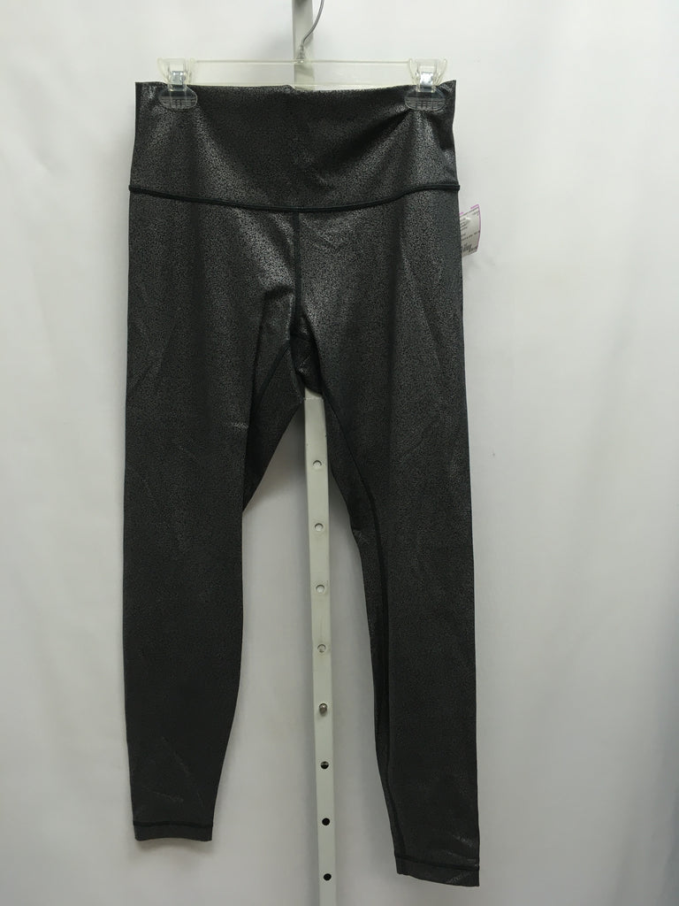 lululemon Size 10 Black/Silver Leggings