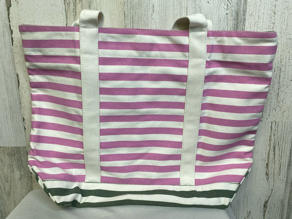 LOFT Purple Stripe Tote