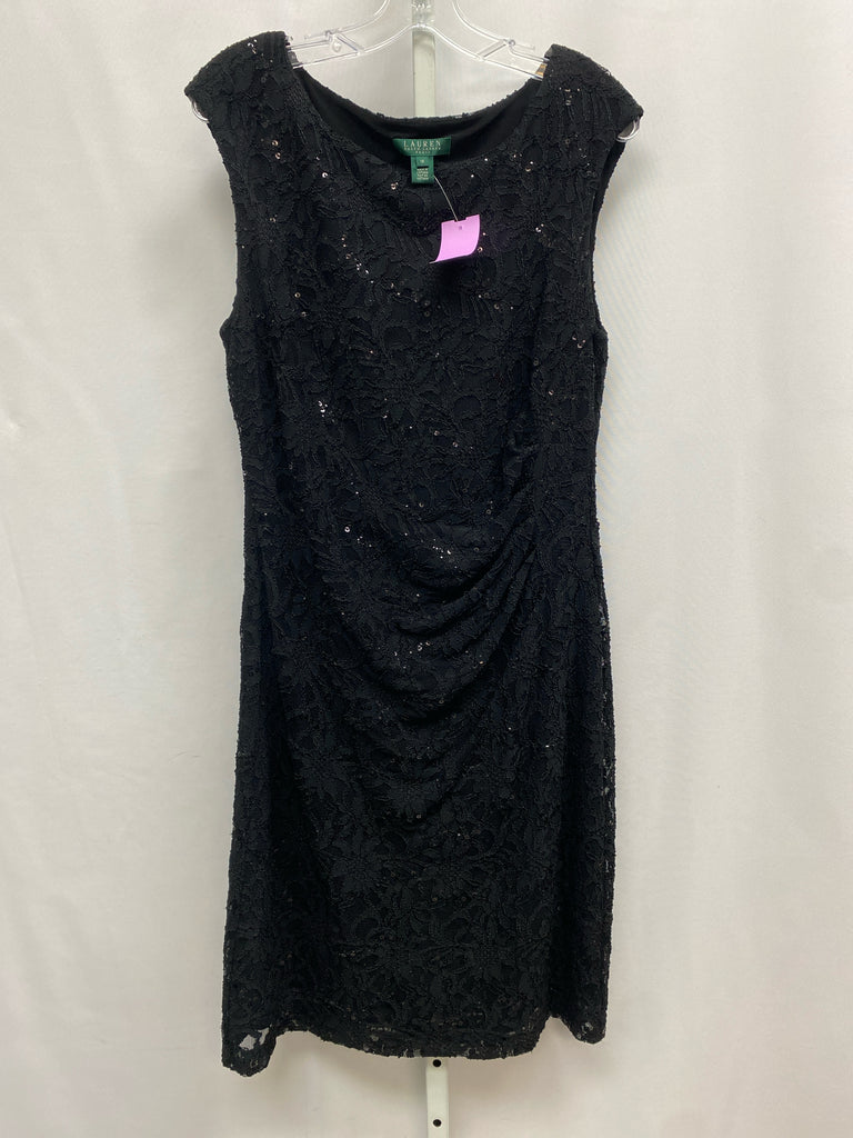 lauren Size 16 Black Sparkle Sleeveless Dress