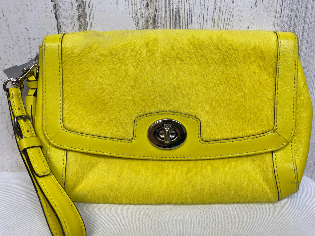 Coach Yellow Designer Handbag