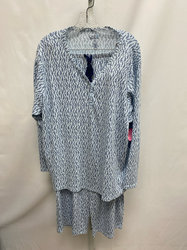 Size 2X Croft & Barrow Lt blue print Pajamas