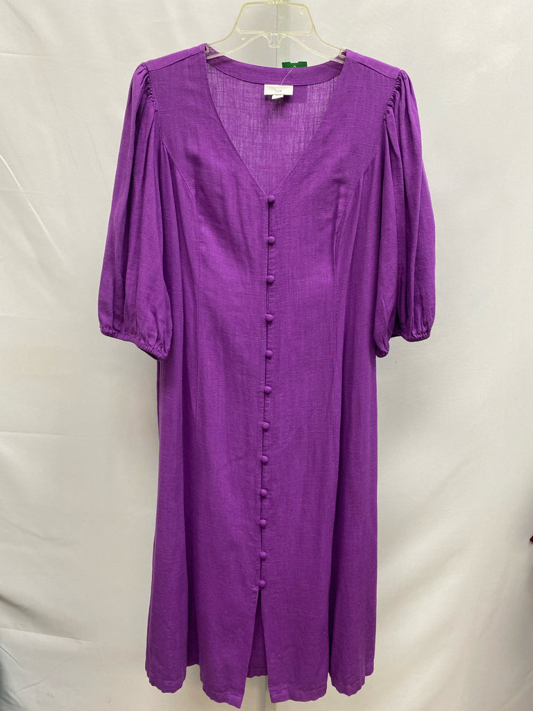 Size LP jjill Purple 3/4 Sleeve Dress