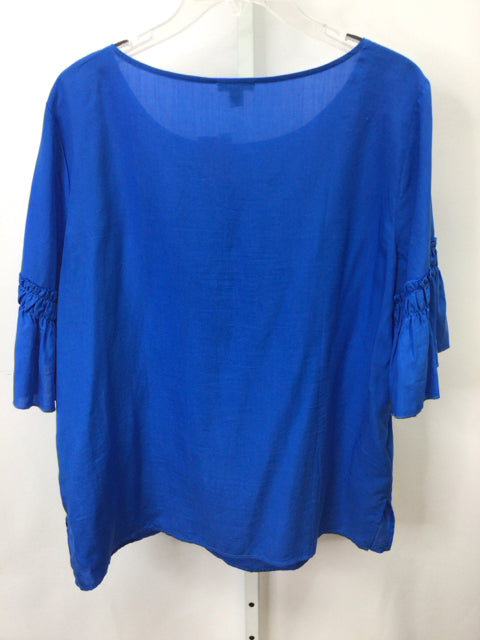 Ann Taylor Size Large Blue 3/4 Sleeve Top