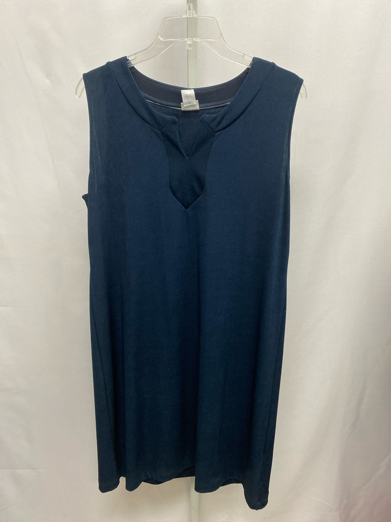 Chico's Size Chico's 2 (Large) Navy Sleeveless Dress