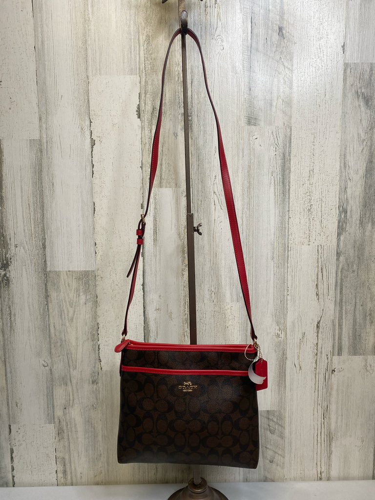 Coach Brown/Red Designer Handbag