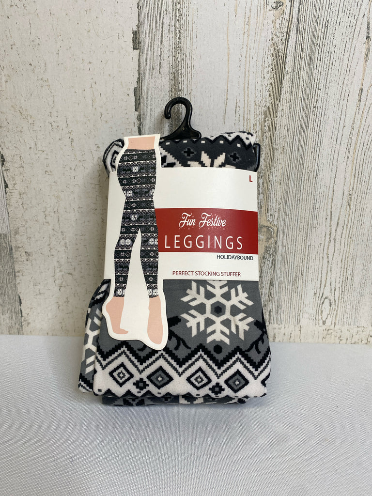 Size L Gray Print Leggings