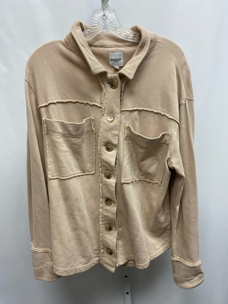 kensie Size Medium Tan Jacket/Top