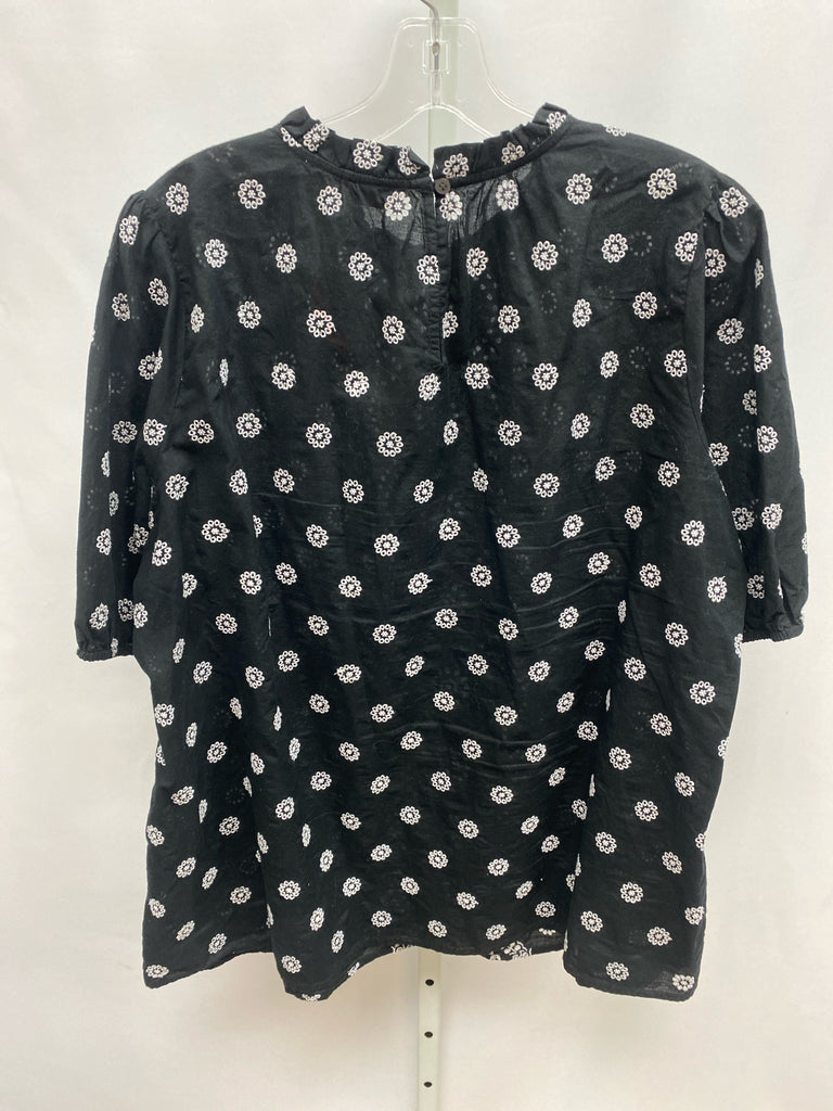 LOFT Size 14 Black 3/4 Sleeve Top