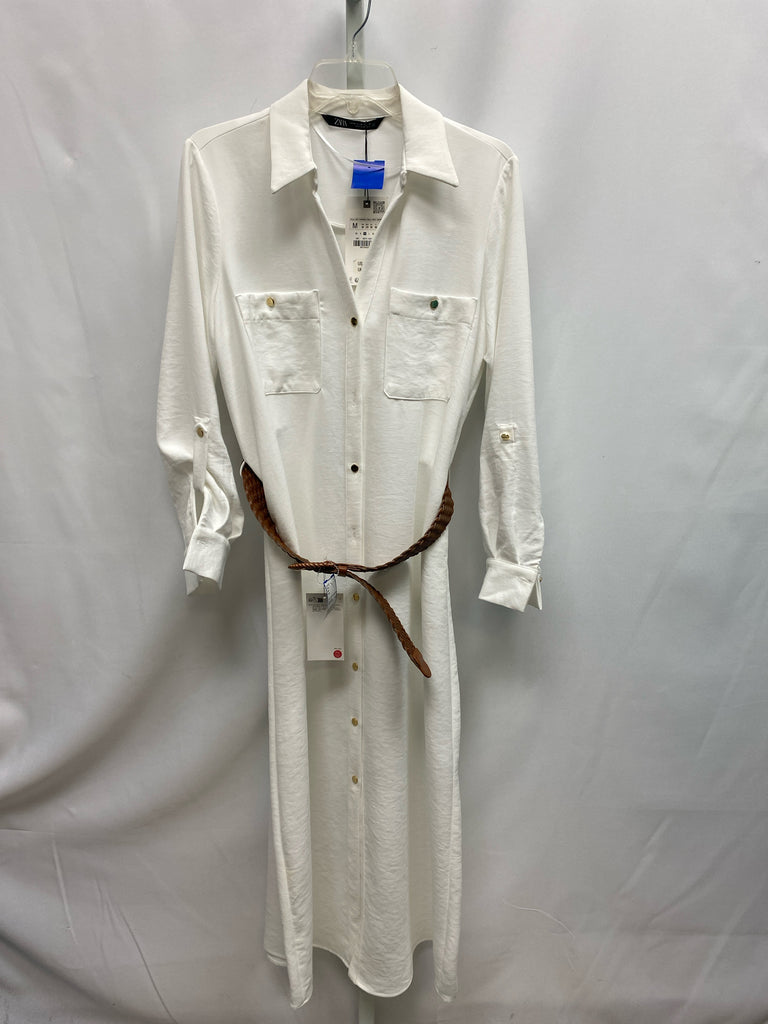 Zara Size Medium White Dress