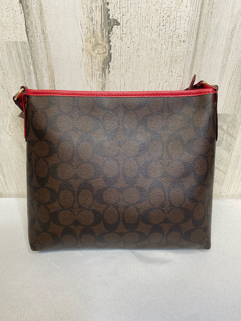 Coach Brown/Red Designer Handbag